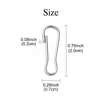 201 Stainless Steel Keychain Clasp Findings STAS-YW0001-79-1