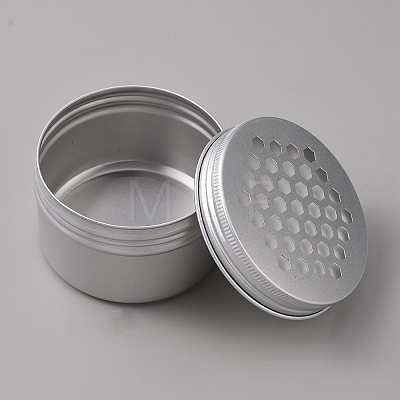 Aluminium Shallow Round Candle Tins AJEW-WH0326-03B-1