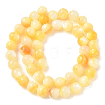 Natural Yellow Shell Beads Strands SH-CBACA76-16B-1