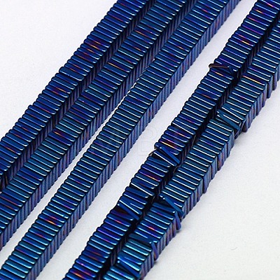 Electroplate Non-magnetic Synthetic Hematite Heishi Beads Strands X-G-J171A-4x4mm-07-1
