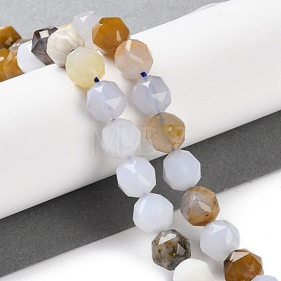 Natural Blue Chalcedony Beads Strands G-NH0021-A11-01-1