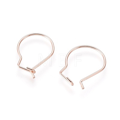304 Stainless Steel Hoop Earrings Findings STAS-H436-02RG-1
