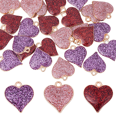 30Pcs 3 Colors Alloy Enamel Pendants FIND-SC0005-92-1