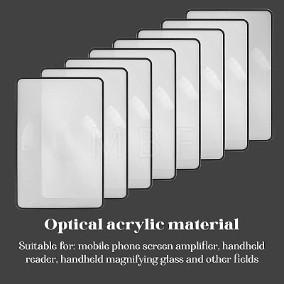 8Pcs PVC Page Magnifying Bookmarks AJEW-SP0002-33-1