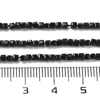 Natural Black Tourmaline Beads Strands G-H042-B21-01-1