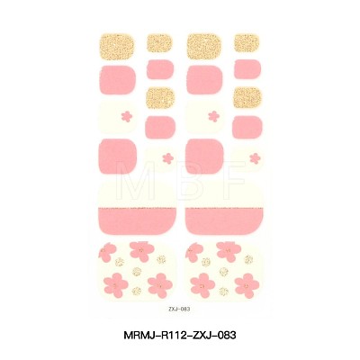 Full-Cover Glitter Powder Toenail Wraps Stickers MRMJ-R112-ZXJ-083-1