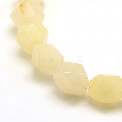 Polygon Natural Yellow Aventurine Beads Strands G-P063-83-1