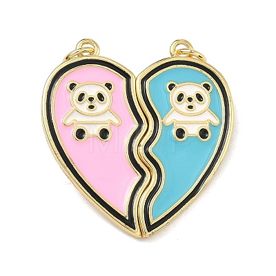 Brass Enamel Pendants KK-A293-02G-1
