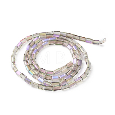 Electroplate Transparent  Glass Beads Strands EGLA-H106-01A-HR01-1