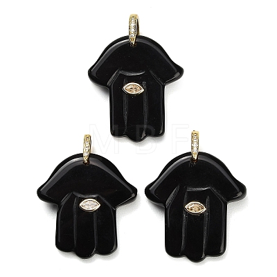 Natural Obsidian Carved Pendants GG-CBA4625-03G-03-1
