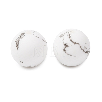 Food Grade Eco-Friendly Printed Silicone Beads SIL-A013-01A-08-1
