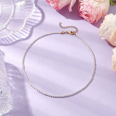 Shell Pearl Bead Kid Necklaces NJEW-JN05048-1