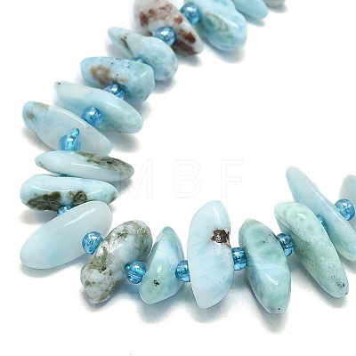 Natural Larimar Beads Strands G-G106-J04-01-1