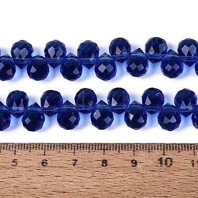 Transparent Glass Beads Strands GLAA-Q116-01A-B15-1