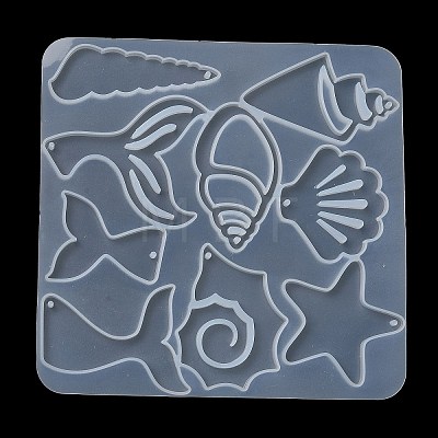 Shell/Starfish/Fishtail Ocean Theme DIY Pendant Silhouette Silicone Molds DIY-G102-01A-1