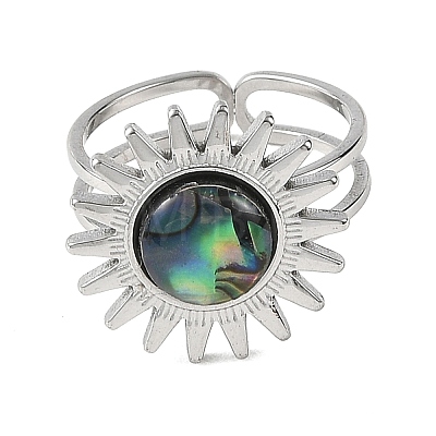 Stainless Steel Cuff Open Rings RJEW-JR01077-01-1