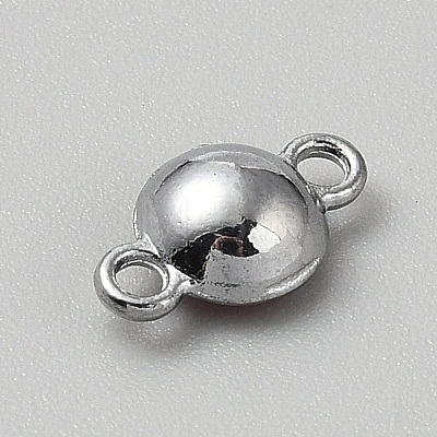 Faceted Glass Flat Round Connector Charms FIND-WH20042-56C-1