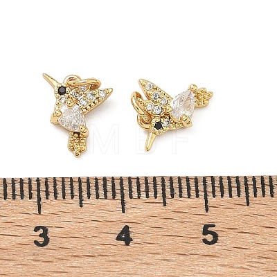 Brass Micro Pave Cubic Zirconia Pendants KK-A291-08G-03-1