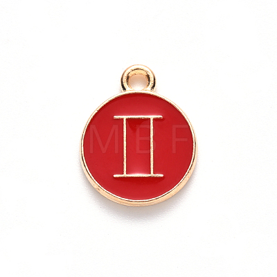 Alloy Enamel Pendants X-ENAM-S124-01B-07I-1