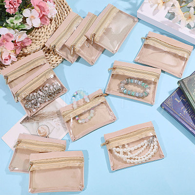 Velveteen Jewelry Zipper Bags ABAG-WH0048-84-1