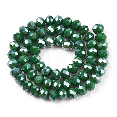 Electroplate Glass Beads Strands EGLA-A034-P8mm-A24-A-1