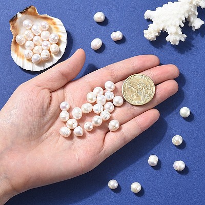 10Pcs Natural Cultured Freshwater Pearl Beads PEAR-YW0001-24-1