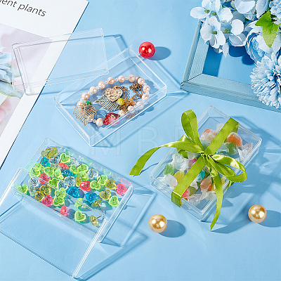 Rectangle Transparent Acrylic Storage Boxes CON-WH0092-50-1