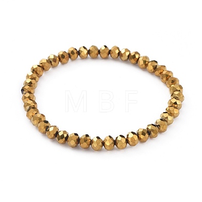Electroplate Glass Beads Stretch Bracelets BJEW-JB04649-1