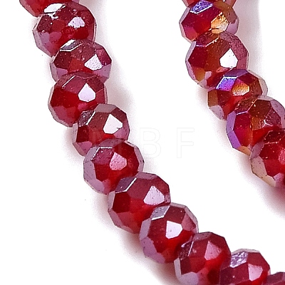 Baking Electroplate Glass Beads Strands DGLA-A039-J4mm-B19-1