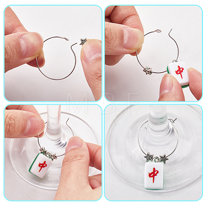 110Pcs 2 Styles Resin Pendants RESI-BM0001-16-1