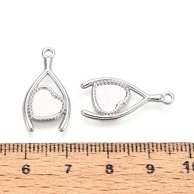 304 Stainless Steel Pendant Cabochon Settings STAS-T067-07P-1