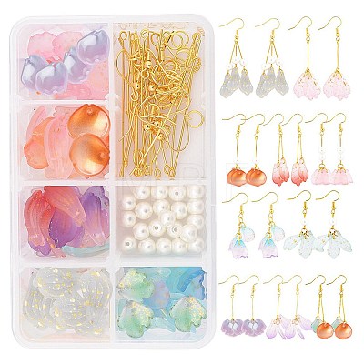 DIY Petal Theme Earring Making Kits DIY-SC0001-26-1