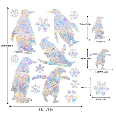 Penguin Rainbow Prism Electrostatic Window Stickers PW-WGF1C39-01-1