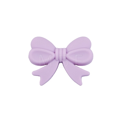 Bowknot Food Grade Silicone Beads PW-WG39907-06-1