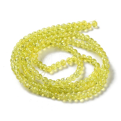 Spray Painted Crackle Glass Beads Strands CCG-Q001-4mm-04-1