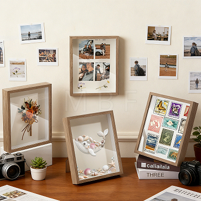 MDF Composite Wood Photo Frame Stand for Dried Flower LS-DJEW-WH0028-057B-1