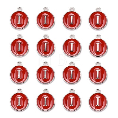 Platinum Plated Alloy Enamel Charms X-ENAM-S118-03I-P-1