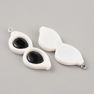 Opaque Resin Pendants RESI-WH0026-89E-1
