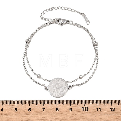 304 Stainless Steel Multi-strand Bracelets SA-CBA7739-02P-1