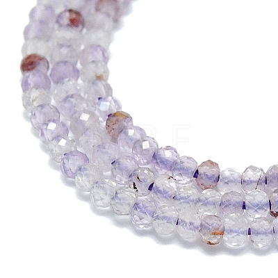 Natural Purple Lodolite Quartz Beads Strands G-G106-A29-01-1