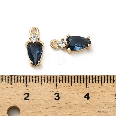 Brass Micro Pave Cubic Zirconia Pendants KK-P301-02G-04-1