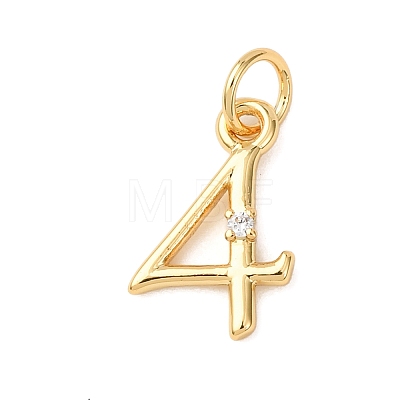 Brass Micro Pave Cubic Zirconia Pendants KK-D019-28G-04-1
