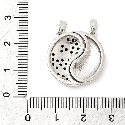 Valentine's Day Brass Micro Pave Cubic Zirconia Split Pendants LS-KK-H251-01B-P-1