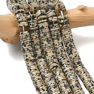 Natural Dalmatian Jasper Beads Strands G-G329-B05-8x1mm-1