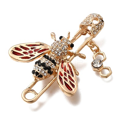 Zinc Alloy Enamel Rhinstone Brooches JEWB-V001-03C-02-1