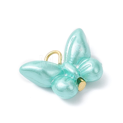Opaque Acrylic Imitation Pearl Beads Pendants PALLOY-JF04296-02-1