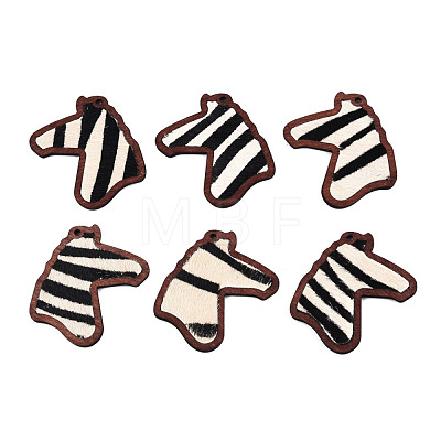 Eco-Friendly Cowhide Leather Big Pendants FIND-N049-20C-1