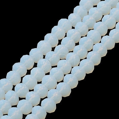 Imitation Jade Solid Color Glass Beads Strands EGLA-A034-J8mm-MD06-1