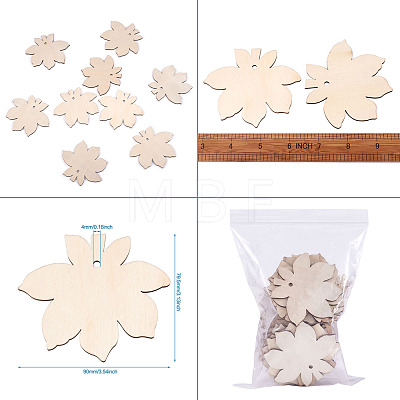 Undyed Wooden Big Pendant X-WOOD-TA0002-19-1
