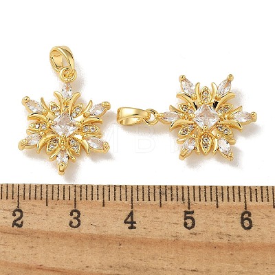 Brass Micro Pave Cubic Zirconia Pendents KK-R210-16G-1